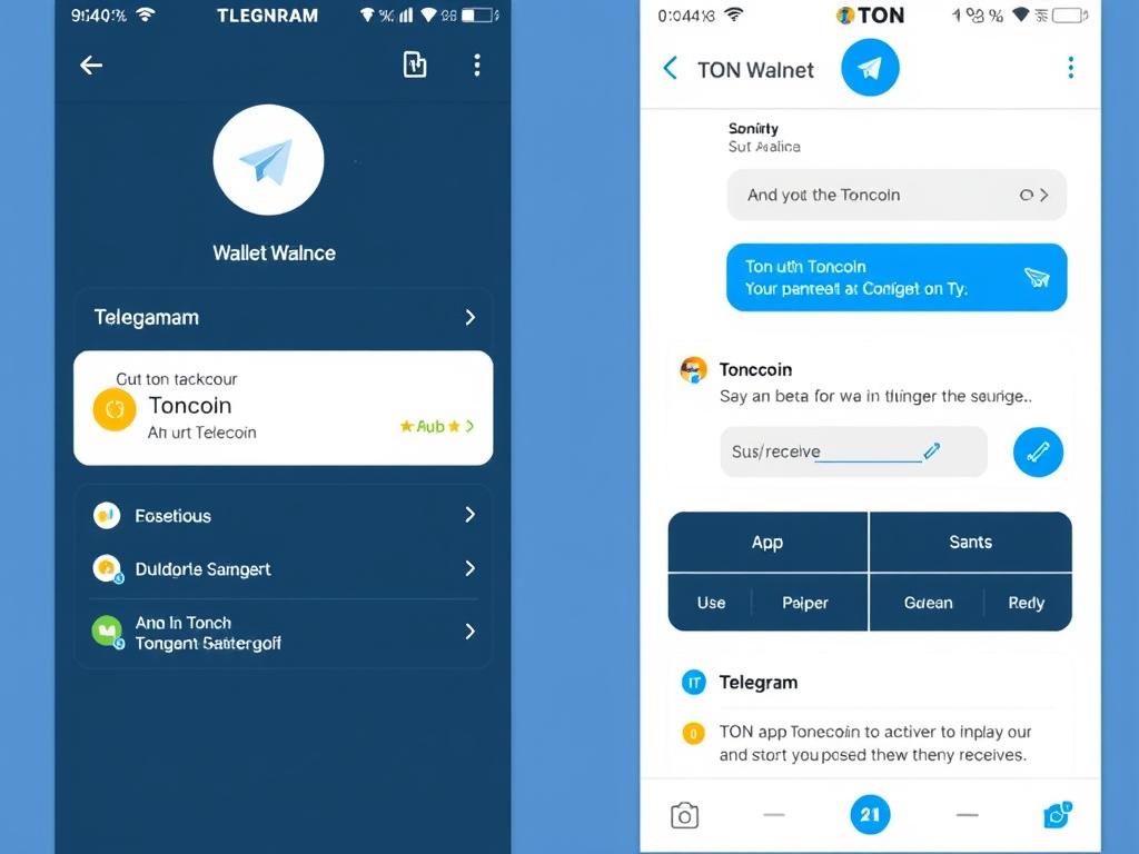 Интерфейс кошелька TON в Telegram Интерфейс кошелька TON в Telegram